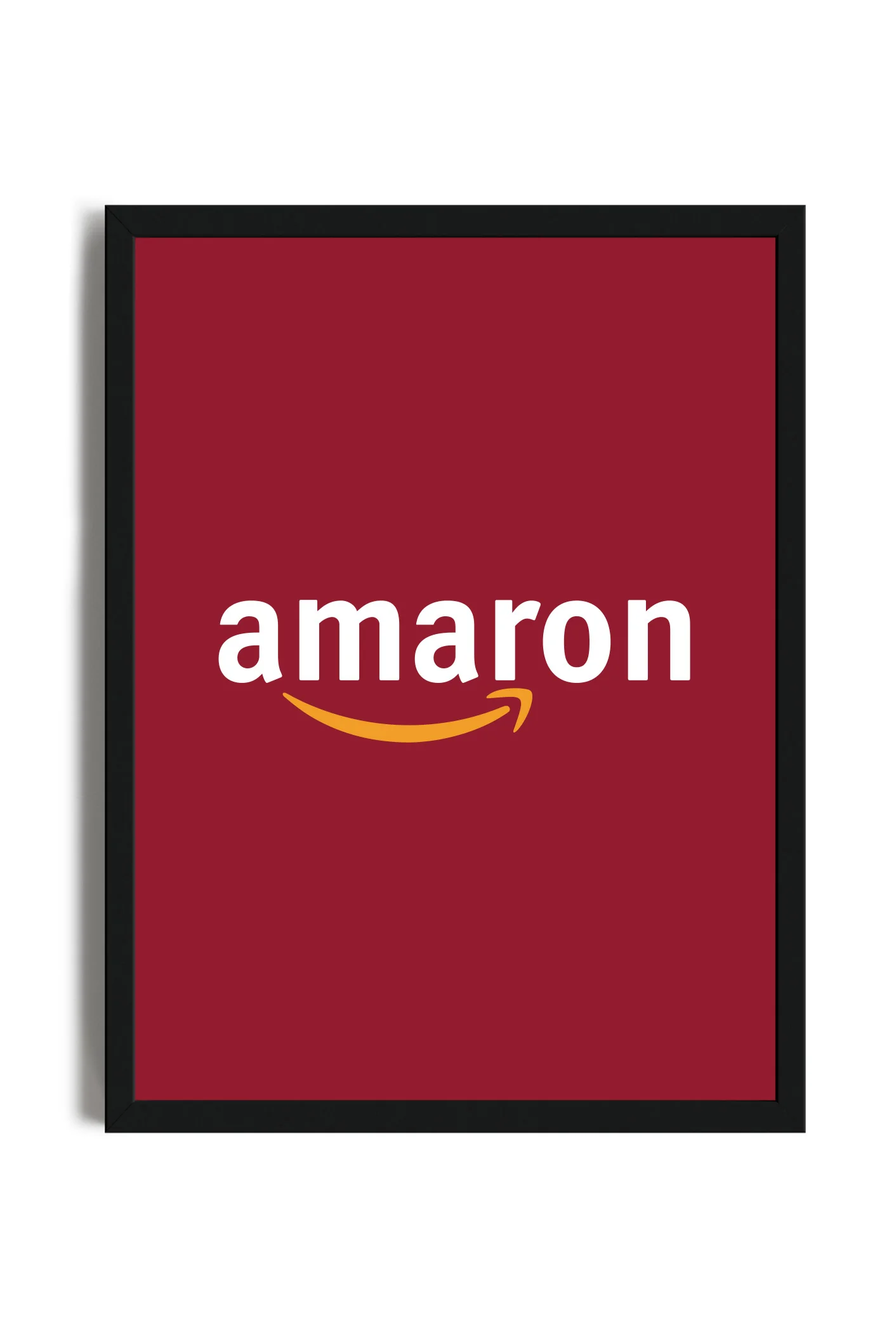 Amaron (Sfondo Bordeaux) - Poster con cornice - immagine 2