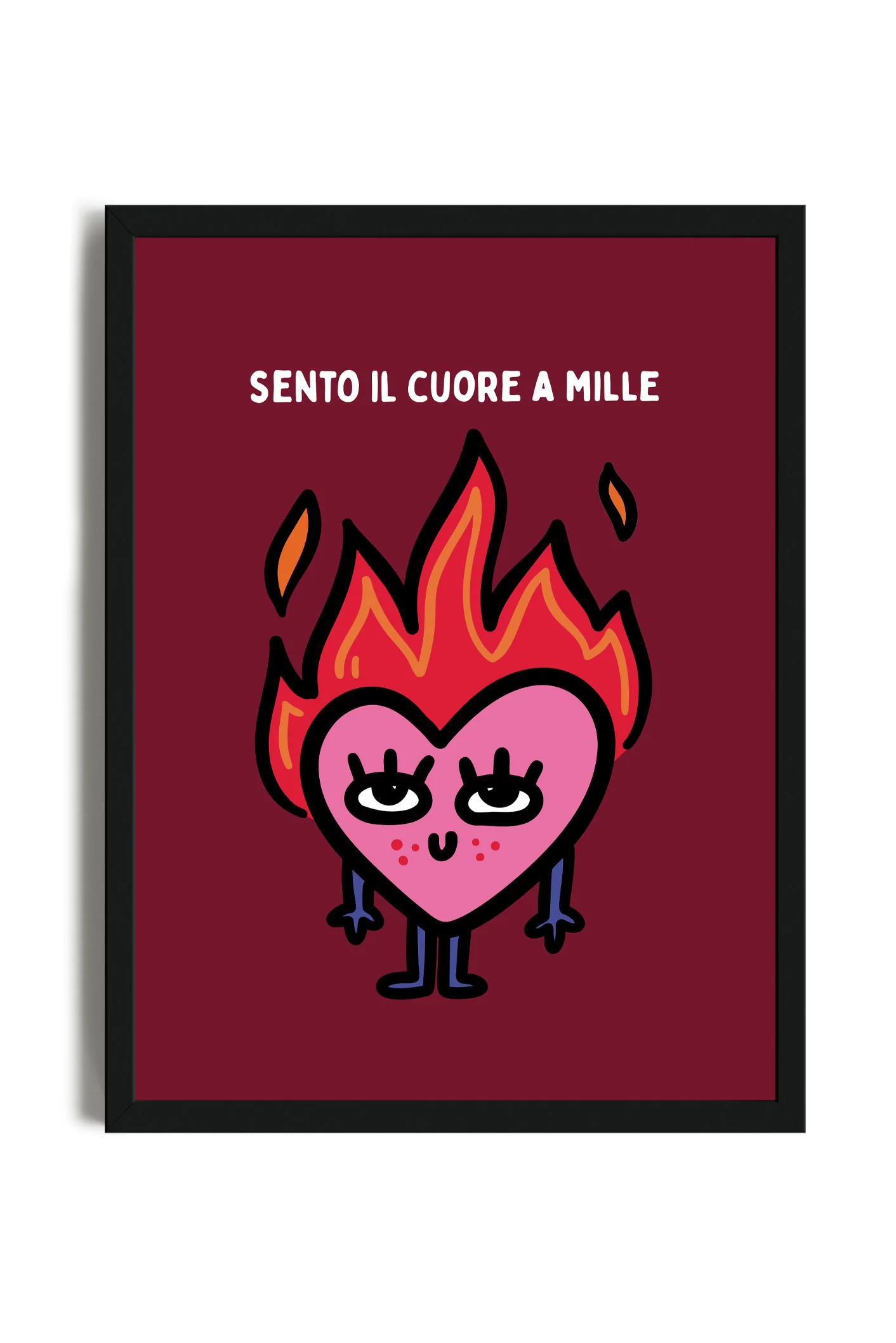 Sento Il Cuore A Mille - Poster con cornice - immagine 2
