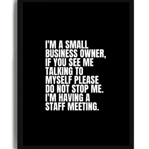 Small Business Owner - Poster con cornice