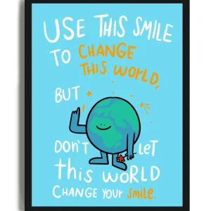 Smile - Poster con cornice