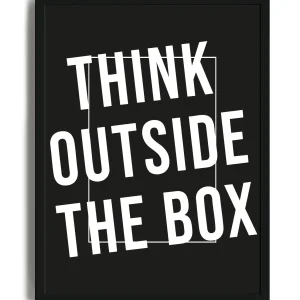 Think Outside The Box - Poster con cornice