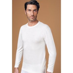 Maglia uomo M/L lana cotone – Bianco – Nottingham TL18
