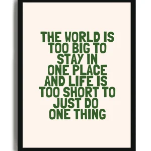The World is too Big - Poster con cornice